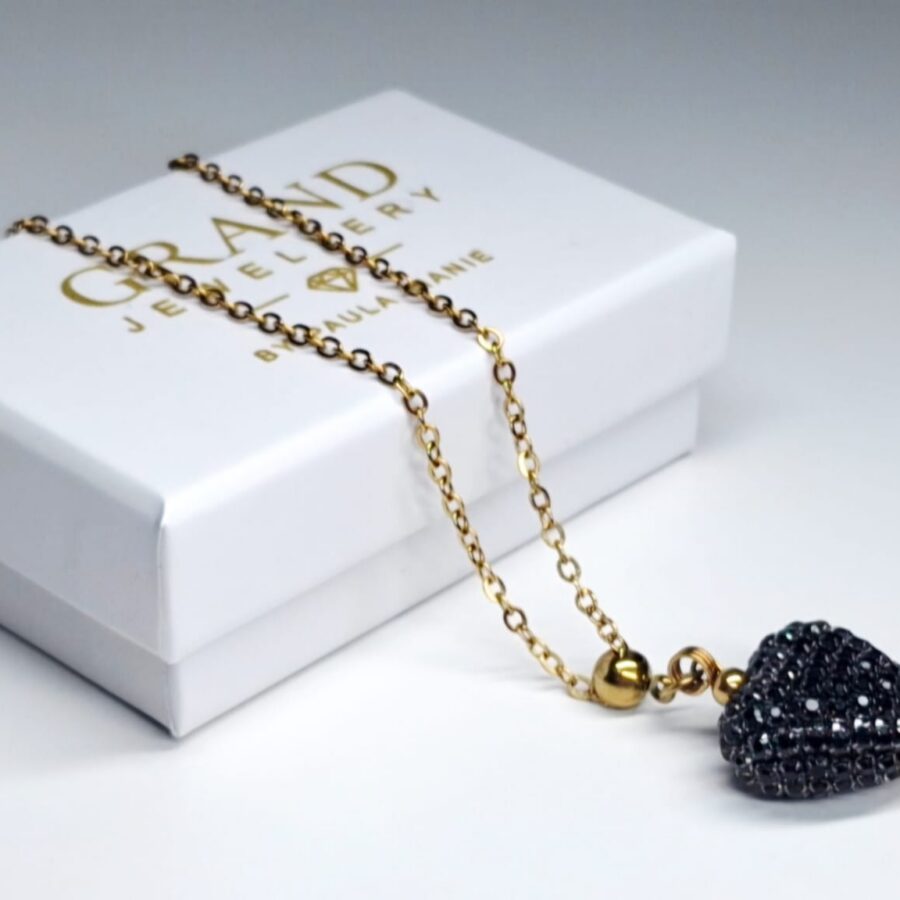 black heart goud ketting2