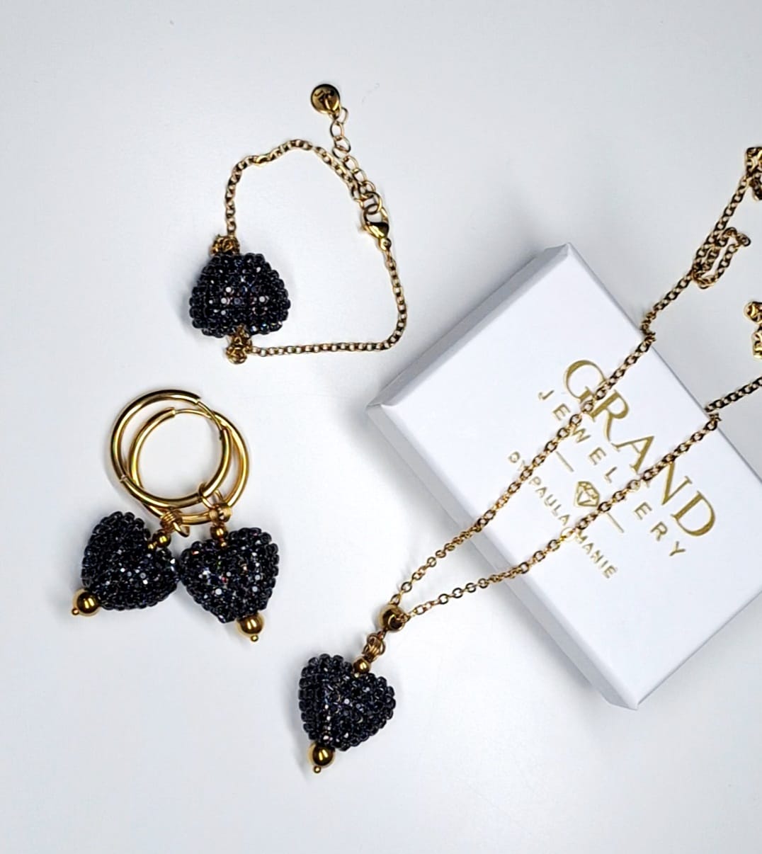 black heart goud set3 black heart goud set3