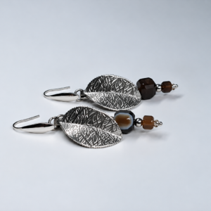 agaat oorbellen met blad zilver agaat oorbellen met blad zilver