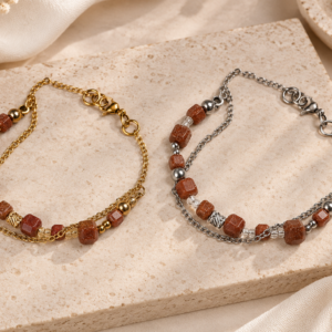 Home woestijnzand armband goud zilver
