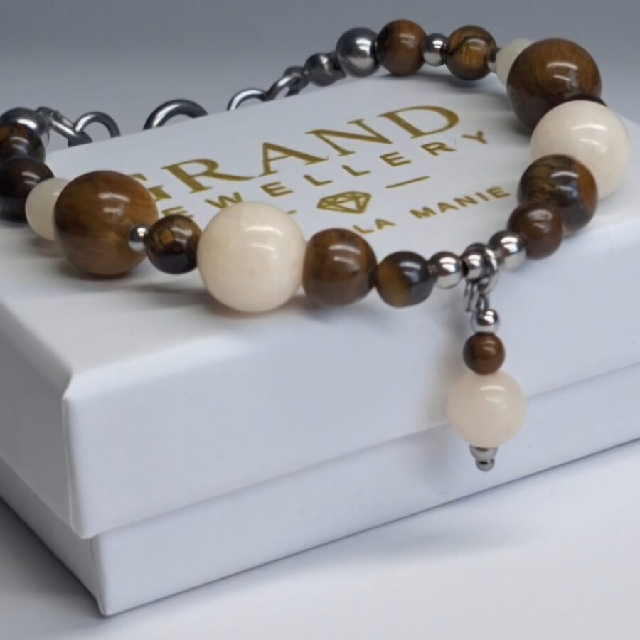armband met tijgeroog en angeliet (1)
