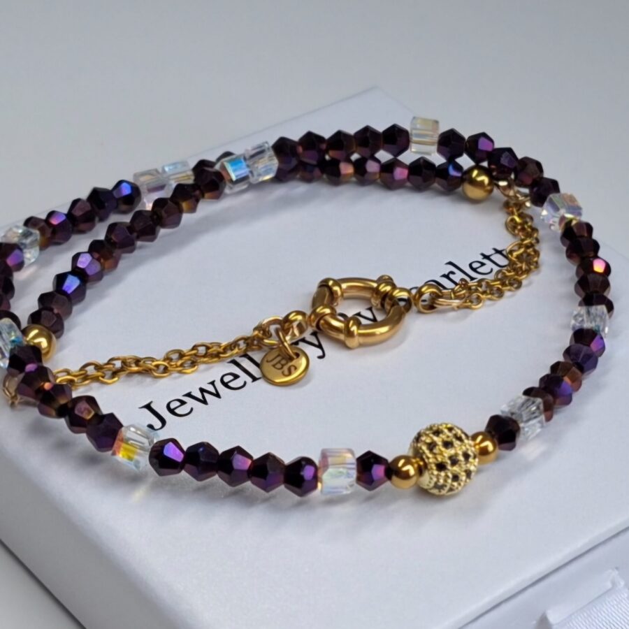 crystal purple choker  