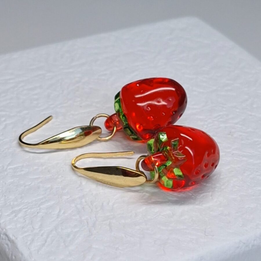luxury strawberry oorbellen