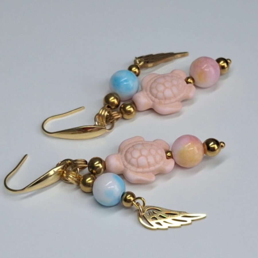 ocean turtle hanger oorbellen • 316l staal