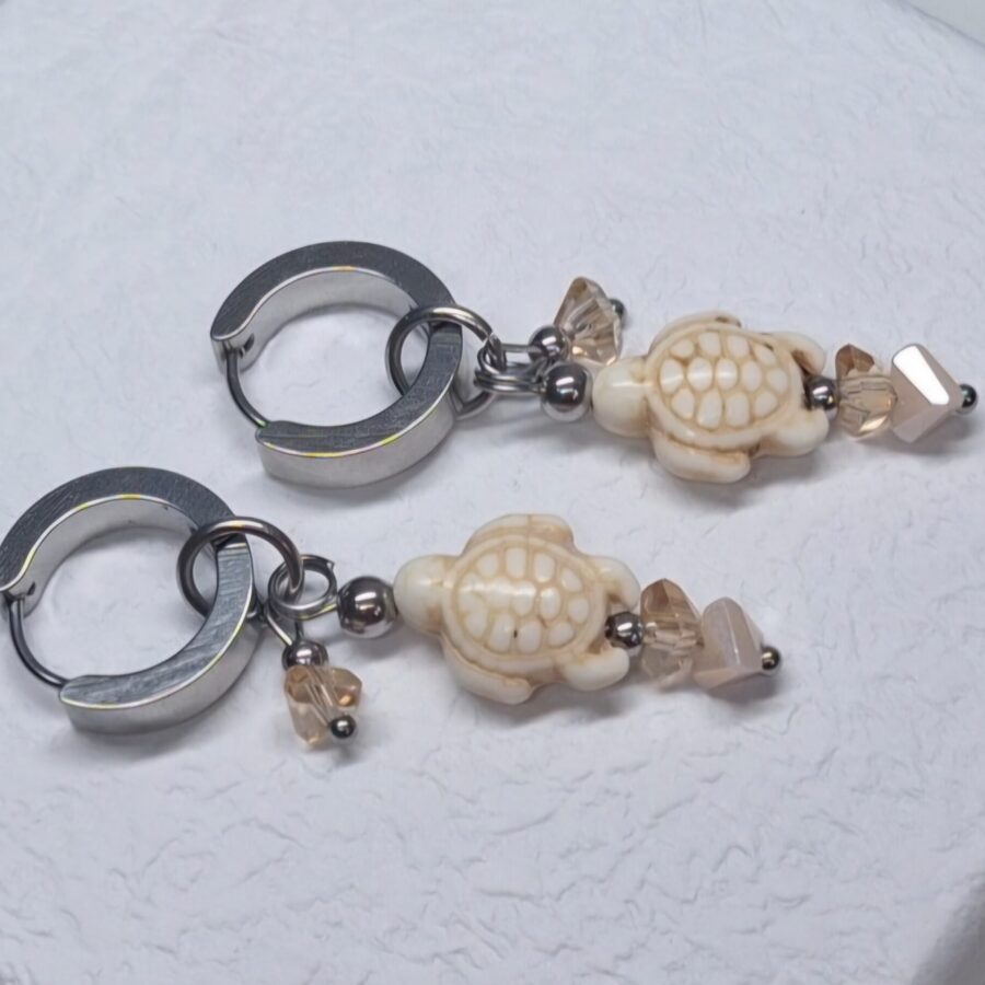 seashell beige oorbellen 