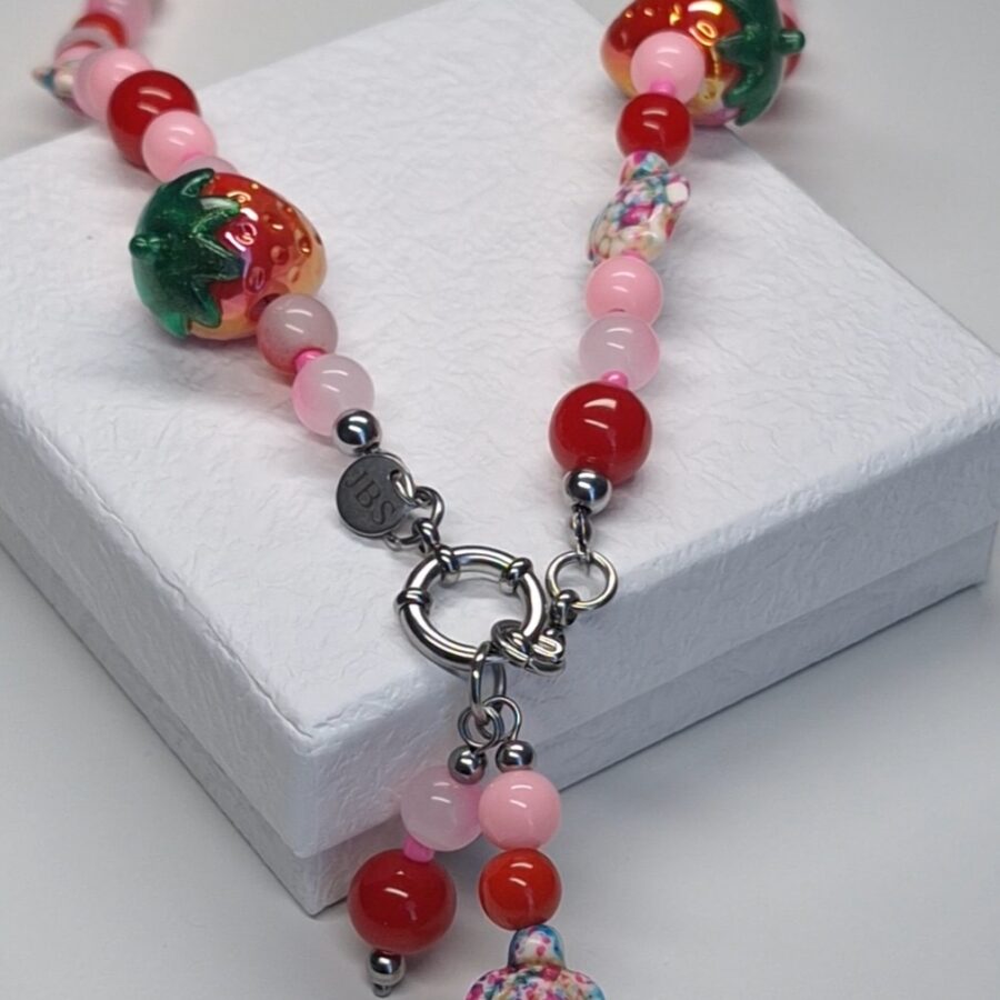 strawberry & turtle 2 in 1 ketting (1)