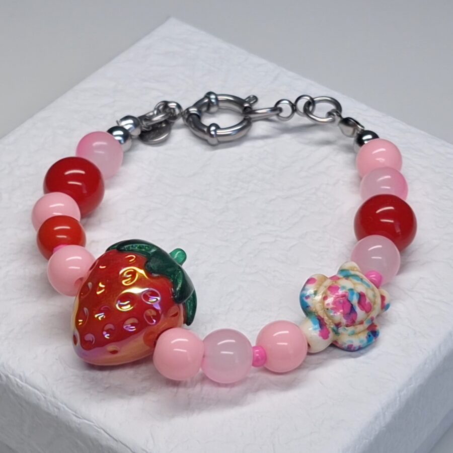 strawberry & turtle armband  (1)
